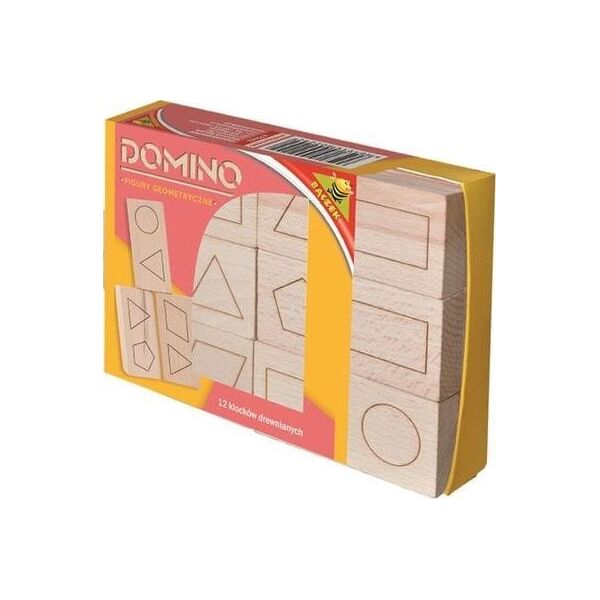 Domino drewniane - figury geometryczne