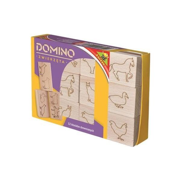 Domino drewniane - zwierzęta