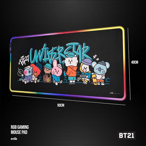 Harry Potter BT21 - Mata gamingowa / na biurko XXL z podświetleniem LED (90 x 40 cm)
