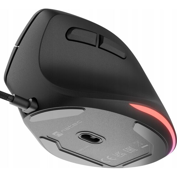 ΚΑΘΕΤΟ ΠΟΝΤΙΚΙ Natec CRAKE 2 PRO 12800DPI ΜΑΥΡΟ ΠΡΟΓΡΑΜΜΑΤΙΖΟΜΕΝΟ ΟΠΤΙΚΟ