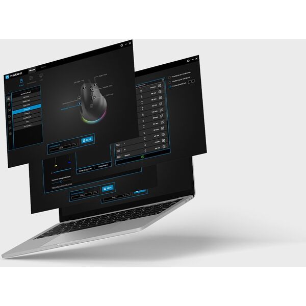 ΚΑΘΕΤΟ ΠΟΝΤΙΚΙ Natec CRAKE 2 PRO 12800DPI ΛΕΥΚΟ ΠΡΟΓΡΑΜΜΑΤΙΖΟΜΕΝΟ ΟΠΤΙΚΟ
