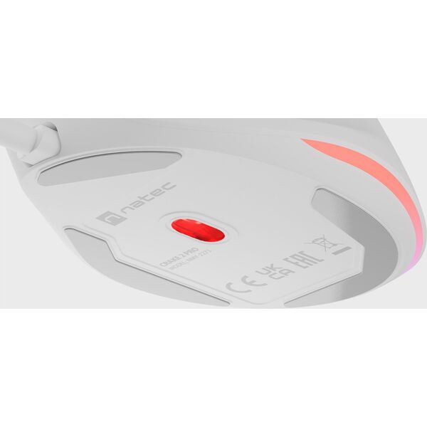 ΚΑΘΕΤΟ ΠΟΝΤΙΚΙ Natec CRAKE 2 PRO 12800DPI ΛΕΥΚΟ ΠΡΟΓΡΑΜΜΑΤΙΖΟΜΕΝΟ ΟΠΤΙΚΟ