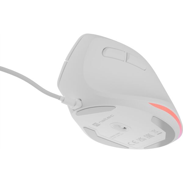 ΚΑΘΕΤΟ ΠΟΝΤΙΚΙ Natec CRAKE 2 PRO 12800DPI ΛΕΥΚΟ ΠΡΟΓΡΑΜΜΑΤΙΖΟΜΕΝΟ ΟΠΤΙΚΟ