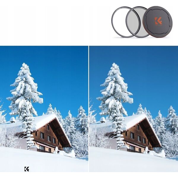 Zestaw 3w1 Filtr Polaryzacyjny Cpl Pierścień Magnetyczny Dekielek K&f 67 Mm / Sku.1705