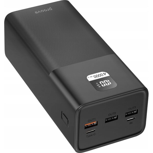 Mocny Powerbank Podróżny 40000mah 100w 3x Usb Usb-a 1x Usb-c Type-c Proove / Giant