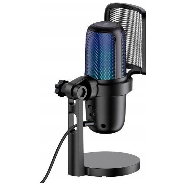 Mikrofon Pojemnościowy Gamingowy Studyjny 24bit 96khz Na Usb-c Rgb Statyw / Gmmc00022401 / Micro
