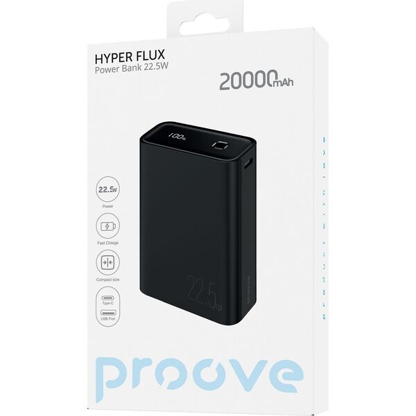 Mocny Powerbank Podróżny 2w1 20000mah 22.5w Usb Usb-a + Usb-c Type-c Proove / Hyper Flux