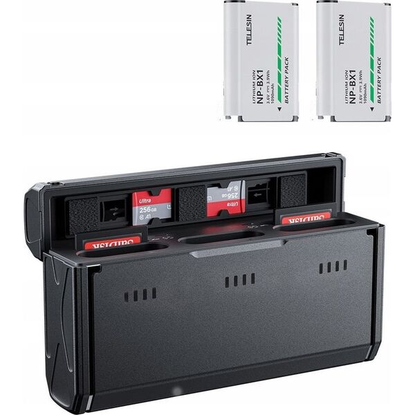 Ładowarka Usb Type-c + 2x Akumulator Bateria Typ Sony Np-bx1 Npbx1 Telesin / Cmr-001