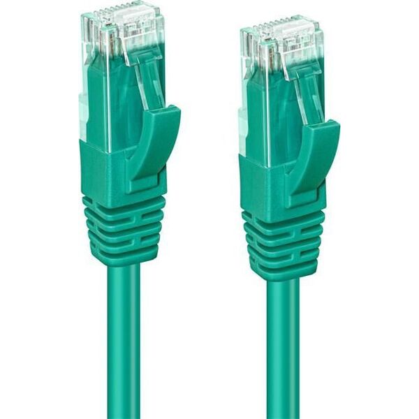 MicroConnect CAT6A UTP 0.3m Green LSZH