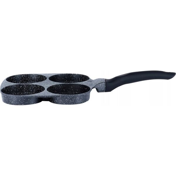 Patelnia Vilde Patelnia do Jajek Placków Pancakes Granitowa 4 Otwory Solidna VILDE 19x19cm