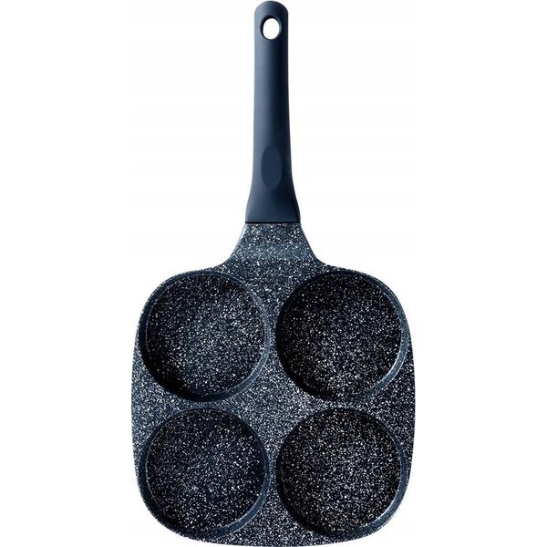 Patelnia Vilde Patelnia do Jajek Placków Pancakes Granitowa 4 Otwory Solidna VILDE 19x19cm