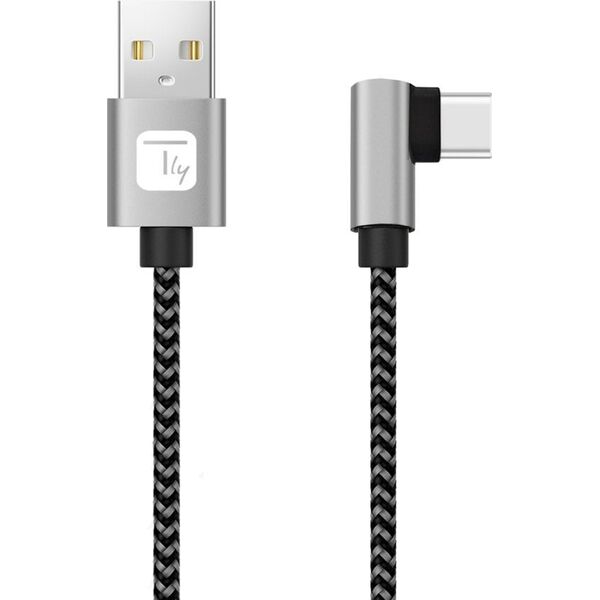 Techly ICOC MU2AC9-005-AL kabel USB USB 2.0 0,5 m USB A USB C Czarny, Szary