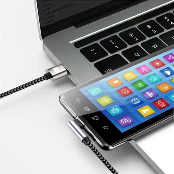 Techly ICOC MU2AC9-005-AL kabel USB USB 2.0 0,5 m USB A USB C Czarny, Szary