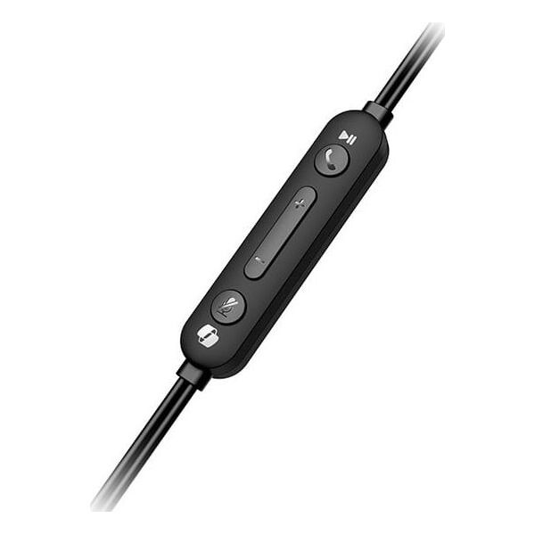 Genius HS-220U AI, słuchawki z mikrofonem, przewodowaczarna, 2.0, zamykane, USB - C