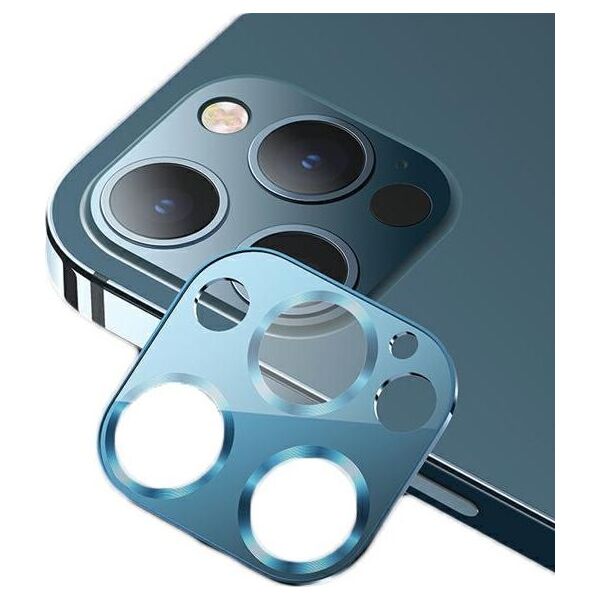 Usams USAMS Camera Lens Glass iPhone 12 Pro Max metal niebieski/blue BH707JTT04 (US-BH707)