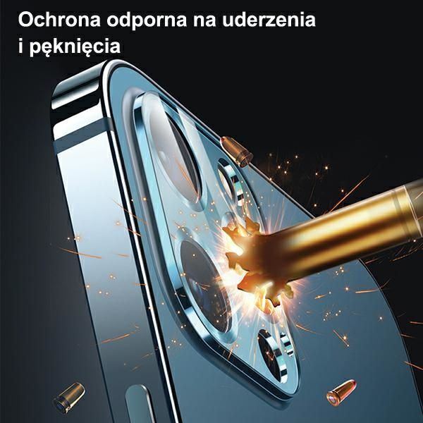 Usams USAMS Camera Lens Glass iPhone 12 Pro Max metal niebieski/blue BH707JTT04 (US-BH707)