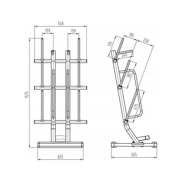 ZESTAW TRAINING PUMP SBP22 SZTANGA 10 x 20 KG (200 KG) + STOJAK STR40 HMS