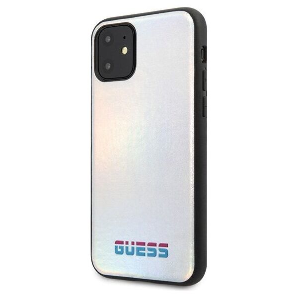 Guess Guess GUHCN61BLD iPhone 11 srebrny /silver hard case Iridescent uniwersalny