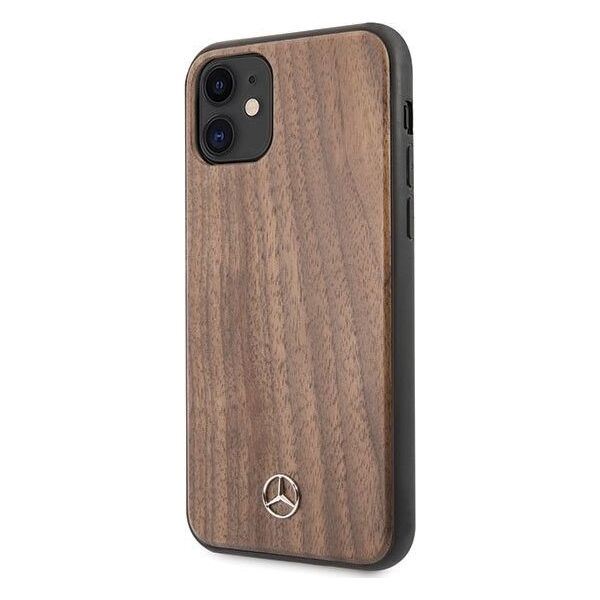 Mercedes Mercedes MEHCN61VWOLB iPhone 11 hard case brązowy/brown Wood Line Walnut