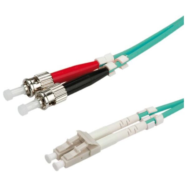 Roline Patchcord światłowodowy, 50/125um, LC-ST, OM3, 5m, turkusowy (21.15.8725)