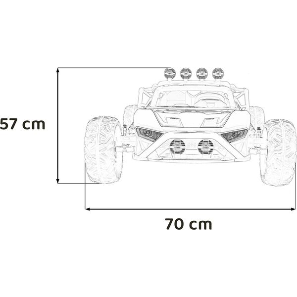 4M Auto na akumulator Pojazd Buggy Racing 5 Szary 24V