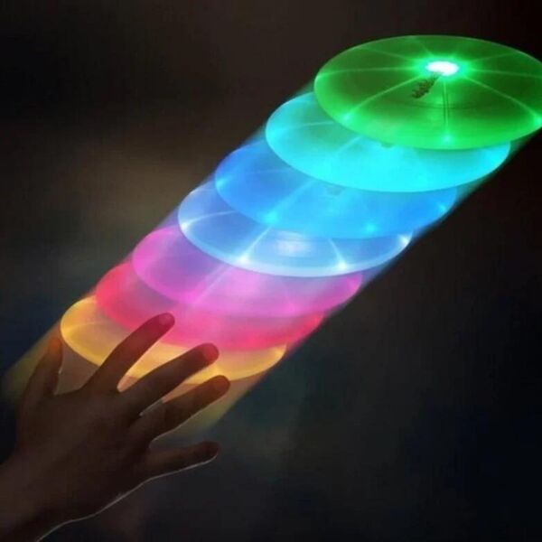 Trifox Frisbee Dysk Do Rzucania Świecący Kolorowy Design Aktywna Zabawa Diody LED