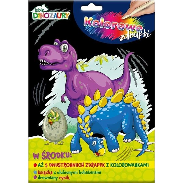 Media Service Zawada Lubię Dinozaury Kolorowe zdrapki cz.1