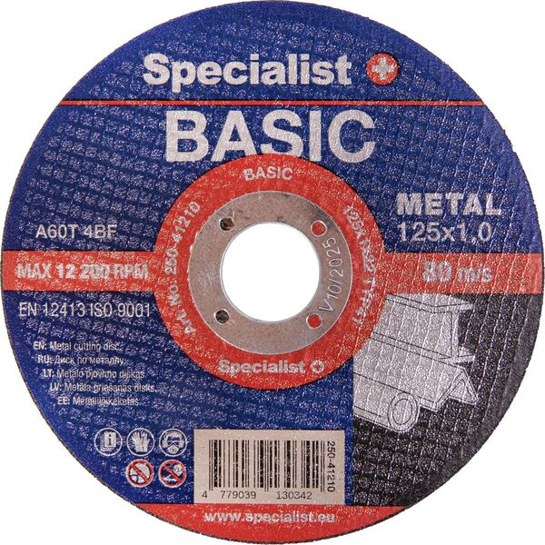 SPECIALIST+ μεταλλικός δίσκος pj. BASIC, 125x1.2x22 mm