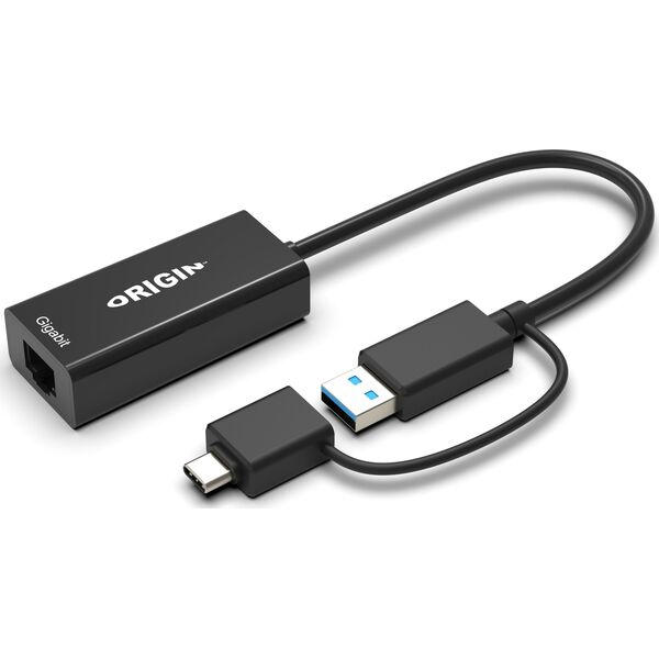 Μετατροπέας φύλου / καλωδίων USB3.0/USB-C Origin Storage OS-HUB-USB3/C-RJ45 Μαύρο
