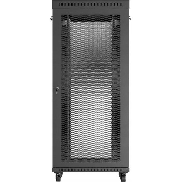 Επιδαπέδια εγκατάστασης rack ντουλάπα 19" 37U 800X800 μαύρη διάτρητη πόρτα LCD Lanberg (Flat Pack)