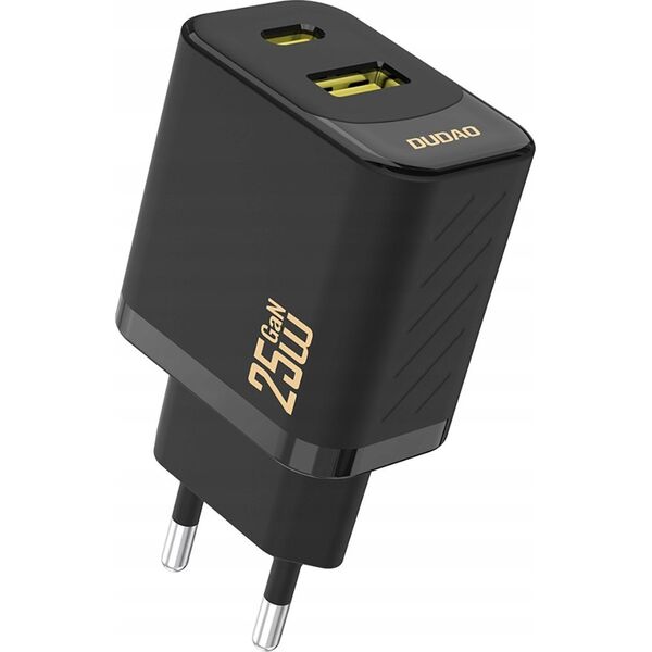 Φορτιστής Dudao A26T GaN 25W USB-A, USB-C - μαύρη