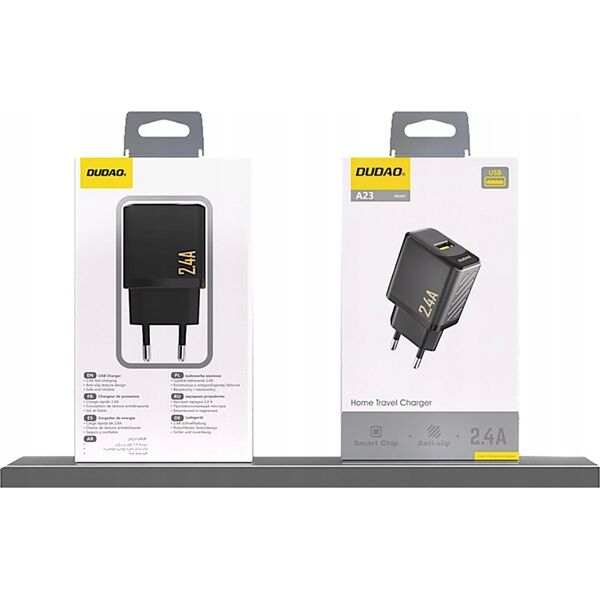 Φορτιστής Dudao A23 2.4A USB-A - μαύρη