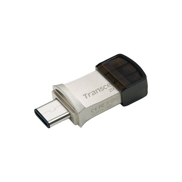 Transcend JetFlash 890 USB μνήμη 256 GB USB Type-A / USB Type-C 3.2 Gen 1 (3.1 Gen 1) Ασημί
