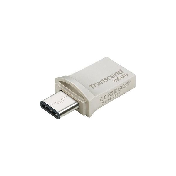 Transcend JetFlash 890 USB μνήμη 256 GB USB Type-A / USB Type-C 3.2 Gen 1 (3.1 Gen 1) Ασημί
