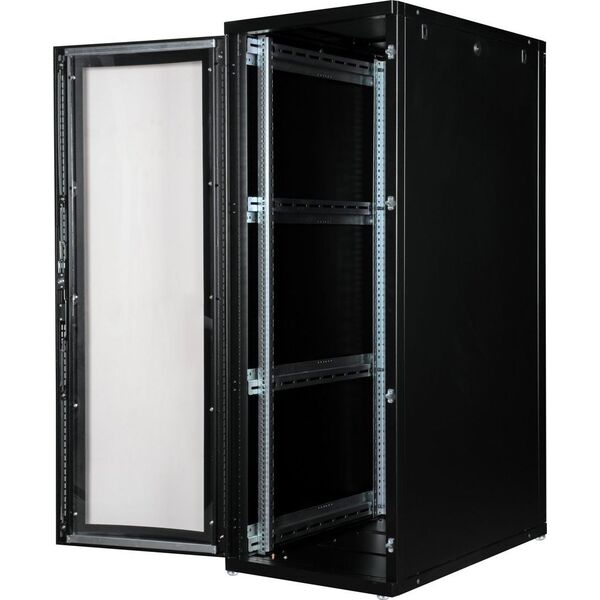 Roline ROLINE Serverschrank 48,26cm 19Zoll 36 HE 600x1000 BxT schwarz Plexiglas