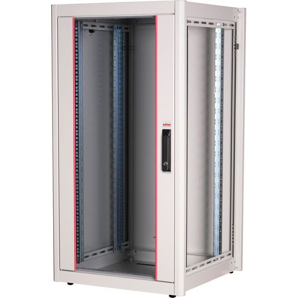 Szafa Roline ROLINE Netzwerkschrank Basic 48,26cm 19Zoll 22 HE 600x600 BxT Glast�r grau