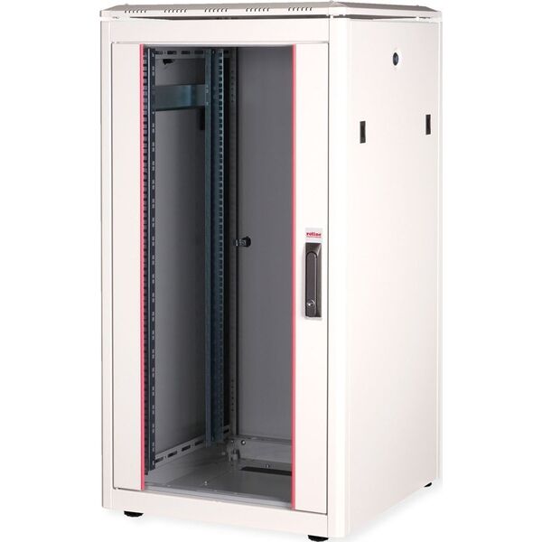 ROLINE Netzwerkschrank Pro 48,26cm 19Zoll 22 HE 600x600 BxT Glast�r grau