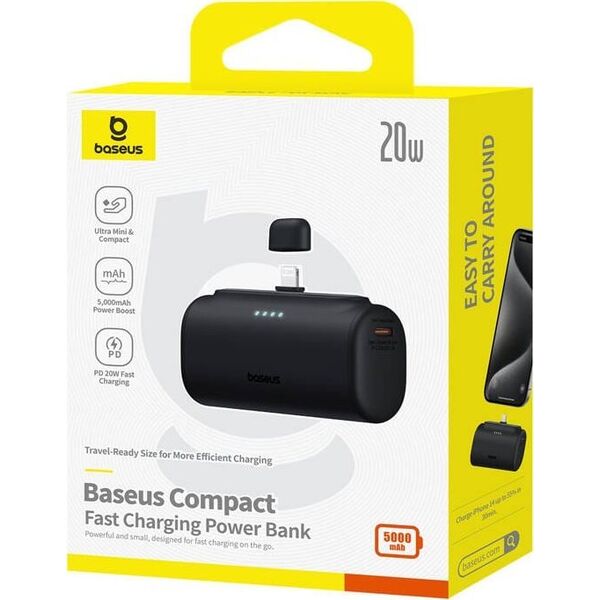 Powerbank OS-Baseus Compact IP 5000mAh 20W (czarny)