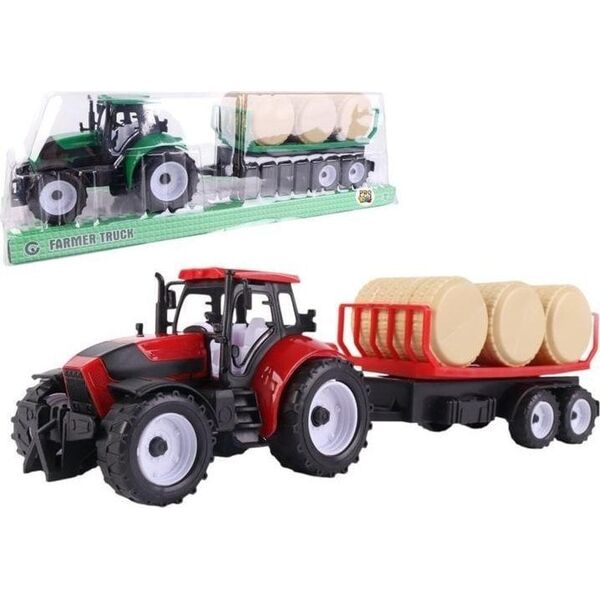 Traktor z przyczepą i belami mix EDUKAMP