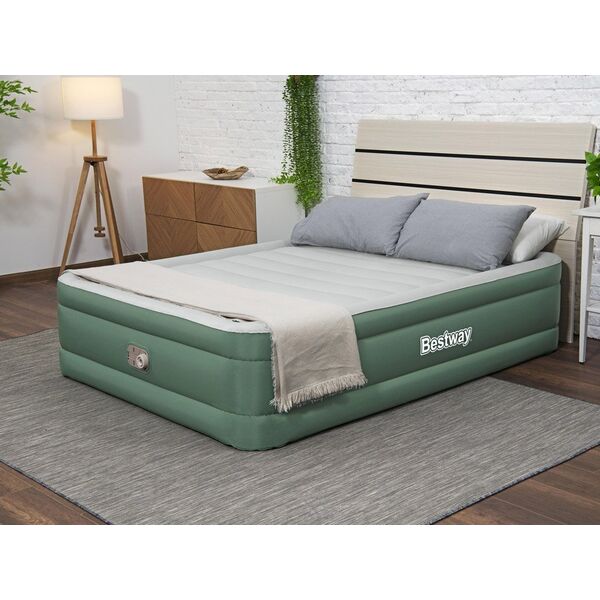 Bestway Dmuchany materac dwuosobowy samopompujący 203x152x46cm 69646 EDUKAMP