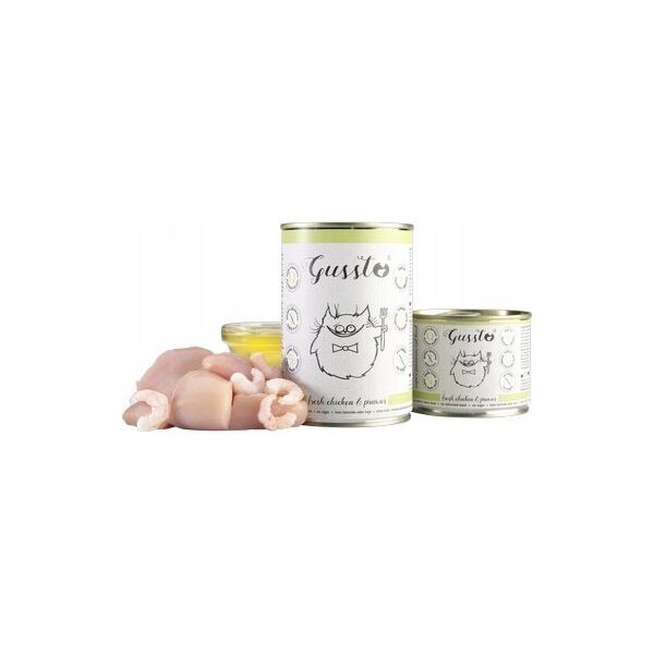 GUSSTO pusz.200g FRESH CHICKEN & PRAWNS    /6 Pokarm dla kota z KURCZAKIEM I KREWETKAMI