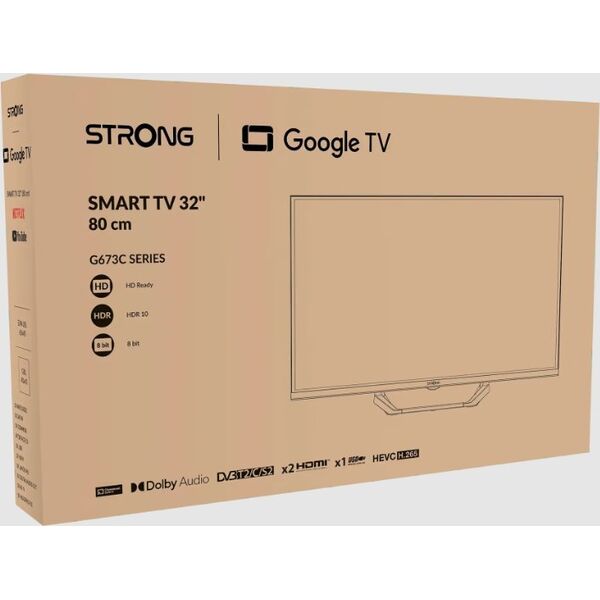 Strong SRT32HG6733C Telewizor 81,3 cm (32") HD Smart TV Wi-Fi Czarny 200 cd/m²
