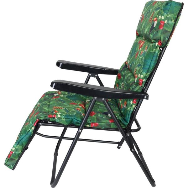 FOTEL OGRODOWY Z PODNÓŻKIEM 57x83x106CM FLOWER