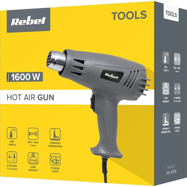 Opalarka na gorące powietrze 1600W Rebel