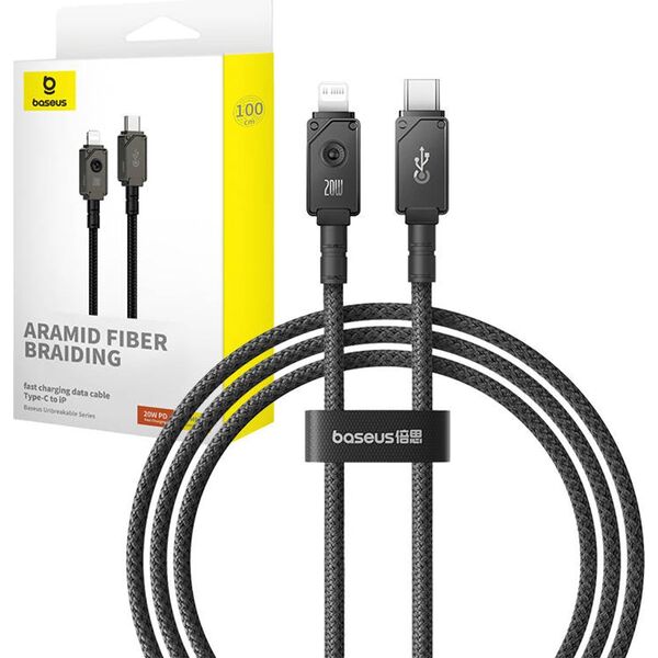 Kabel USB Baseus USB-C - Lightning 1 m Czarny (P10355803111-00)