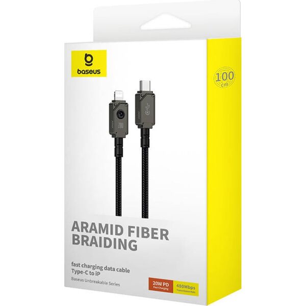 Kabel USB Baseus USB-C - Lightning 1 m Czarny (P10355803111-00)