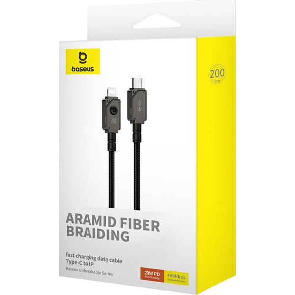 Kabel USB Baseus USB-C - Lightning 2 m Czarny (P10355803111-01)