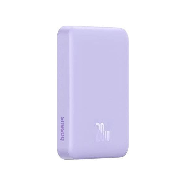 Powerbank Baseus OS-Baseus Magnetic Mini Air Wireless Fast Charge Power Bank 10000mAh 20W Nebula Purple（With Simple Charging Cable Type-C to Type-C (20V/3A) 30cm White)