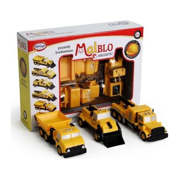 Malblo Magnetic Pojazdy budowlane 3+ Malblo