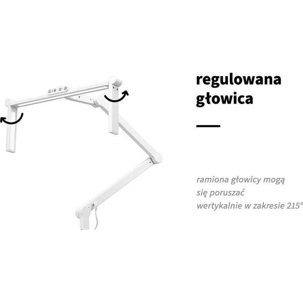 Lampa do paznokci Activeshop Lampa zabiegowa do manicure Glow L03 do blatu biała